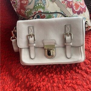 Michael Kors White Crossbody Bag with Silver Hardware
